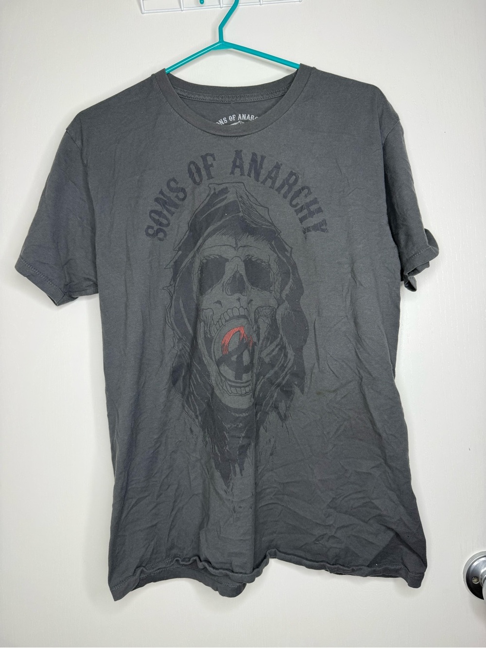 Sons of Anarchy Men’s Graphic Tee - Charcoal Gray Large